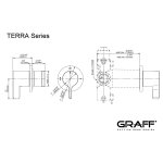 Graff Terra Zestaw natryskowy termostatyczny podtynkowy z deszczownicą Ø 252 mm z zestawem prysznicowym - element zewnętrzny Chrom TER03