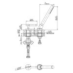 Graff Terra Zestaw prysznicowy 2-otworowy Chrom E-6156-LM62B