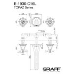 Graff Topaz Bateria umywalkowa 3-otworowa podtynkowa - element podtynkowy Chrom E-1930-C16L