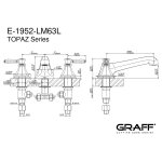 Graff Topaz Bateria wannowa 3-otworowa Chrom E-1952-LM63L