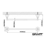 Graff Topaz Wieszak na ręcznik ścienny 610 mm Chrom E-9064