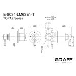 Graff Topaz Zawór odcinający podtynkowy - element zewnętrzny Chrom E-8034-LM63E1-T