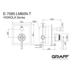 Graff Vignola Bateria natryskowa podtynkowa - element zewnętrzny Chrom E-7085-LM60N-T