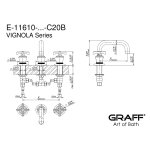 Graff Vignola Bateria umywalkowa 3-otworowa Chrom E-11610-R4-C20B