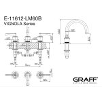 Graff Vignola Bateria umywalkowa 3-otworowa Chrom E-11612-R4-LM60B