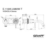 Graff Vignola Bateria umywalkowa podtynkowa 191 mm - element zewnętrzny Chrom E-11635-LM60W-T