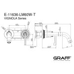 Graff Vignola Bateria umywalkowa podtynkowa 235 mm - element zewnętrzny Chrom E-11636-LM60W-T