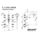 Graff Vignola Bateria wannowa nablatowa z zestawem prysznicowym Chrom E-11659-R3-LM60B