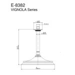 Graff Vignola Deszczownic Ø 228 mm z ramieniem sufitowym Chrom E-8382