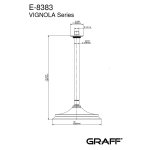 Graff Vignola Deszczownic Ø 228 mm z ramieniem sufitowym Chrom E-8383