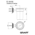 Graff Vignola Kubek z uchwytem ściennym Chrom E-19302