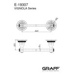 Graff Vignola Wieszak ścienny na ręcznik 459 mm Chrom E-19307