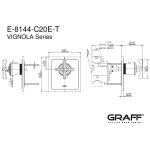 Graff Vignola Zawór termostatyczny podtynkowy - element zewnętrzny Chrom E-8144-C20E-T