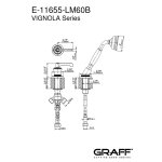 Graff Vignola Zestaw prysznicowy montowany na blacie z przełącznikiem Chrom E-11655-R4-LM60B