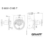 Graff Vintage Zawór termostatyczny podtynkowy - element zewnętrzny Chrom E-8031-C18E-T