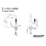 Graff Vintage Bateria umywalkowa Chrom E-11301-LM56L