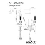 Graff Vintage Bateria umywalkowa Chrom E-11300-LM56