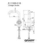 Graff Vintage Bateria umywalkowa Chrom E-11300-C18