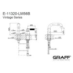 Graff Vintage Bateria umywalkowa 2-otworowa PROGRESSIVE Chrom E-11320-LM56B