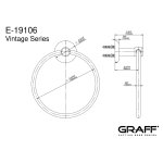 Graff Vintage Wieszak okrągły  na ręcznik Chrom E-19106