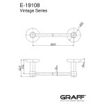 Graff Vintage Wieszak ścienny na ręcznik 599 mm Chrom E-19108