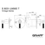 Graff Vintage Zawór termostatyczny podtynkowy - element zewnętrzny Chrom E-8031-LM56E-T