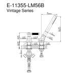 Graff Vintage Zestaw prysznicowy z przełącznikiem Chrom E-11355-LM56B