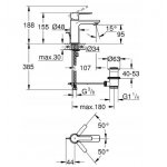     Grohe Lineare XS Bateria umywalkowa jednootworowy z korkiem chrom 32109001 W MAGAZYNIE!! (K)