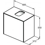 Ideal Standard Conca Szafka pod umywalkę 600x373 mm Pomarańczowy mat T3934Y3