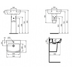 Ideal Standard Tempo Umywalka ścienna 50 cm, Biały T056601