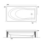 Kerasan Bentley Wanna Wolnostojąca 180x80 cm Biały 395001