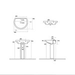   Kerasan Bit Zestaw: umywalka 62x49 + bidet stojący + miska stojąca biały 444001+442001+441601 WIETRZENIE MAGAZYNÓW !!! (K)