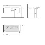 Kerasan Cento Stelaż Umywalkowy 120x45 cm Chrom 9127K1