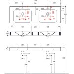 Kerasan Cento Umywalka Podwójna Ścienna/Stawiana na Blat 140x45 cm Biała 353601