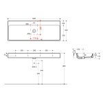 Kerasan Cento Umywalka Ścienna/Stawiana na Blat 120x45 cm Biała 353401