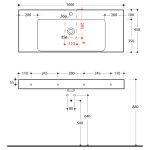 Kerasan Cento Umywalka Ścienna/Stawiana na Blat 100x45 cm Biały 355001