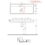 Kerasan Cento Umywalka Ścienna/Stawiana na Blat 100x45 cm Biała 358301