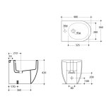 Kerasan Flo Bidet Stojący 36x48 cm Biały 312101