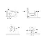 Kerasan Flo Bidet Wiszący 37x56 cm Biały 312301