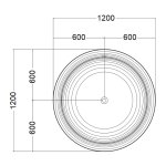 Kerasan G&M Wanna Wolnostojąca Ø 120 cm Biały 743601