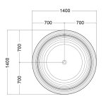 Kerasan G&M Wanna Wolnostojąca Ø 140 cm Biały 743701