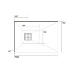 Kerasan H2.5 Brodzik Prostokątny 70x100 cm Biały mat 703330