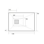 Kerasan H2.5 Brodzik Prostokątny 70x120 cm Biały mat 703430