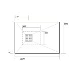 Kerasan H2.5 Brodzik Prostokątny 80x120 cm Biały mat 704030