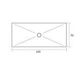 Kerasan H3 Brodzik Prostokątny 70x120 cm Biały 704706