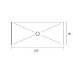 Kerasan H3 Brodzik Prostokątny 80x100 cm Biały 704710