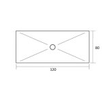 Kerasan H3 Brodzik Prostokątny 80x120 cm Biały 704911