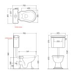 Kerasan Retro Miska WC stojąca 38,5x53 cm Biały 101101