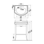 Kerasan Retro Szafka pod Umywalkę 69 cm Orzech włoski 735040