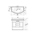 Kerasan Retro Szafka pod Umywalkę 100 cm Orzech włoski 734740